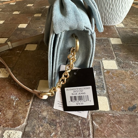 Nanette Lepore Laiela Vintage Light Denim Bow Crossbody Purse with Bracelets NWT - Picture 2 of 16